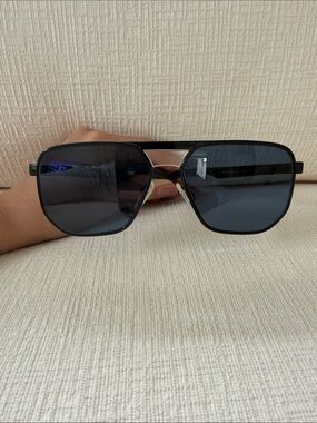 Prada Black Square Aviator Sunglasses